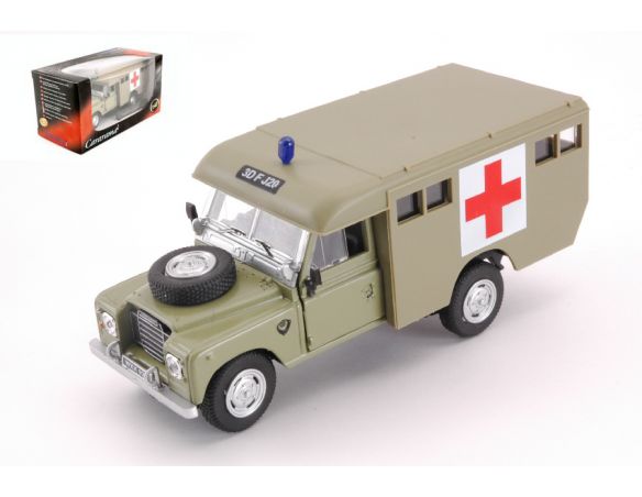 CARARAMA CA251XND10 LAND ROVER SERIE III 109 MILITARY AMBULANCE 1:43 Modellino