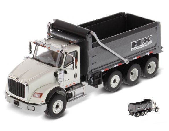 DIECAST MASTER DM71013 HX620 DUMP TRUCK WHITE/GUN METAL 1:50 Modellino