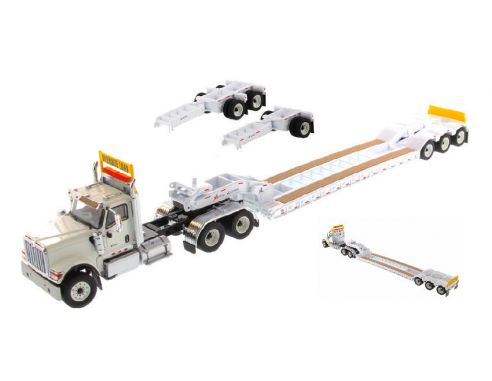 DIECAST MASTER DM71015 HX520 TANDEM TRACTOR WHITE XL TRAILER 1:50 Modellino