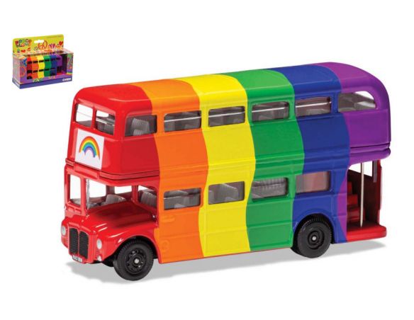 CORGI GS82337 LONDON BUS RAIMBOW PEACE AND LOVE 1:64 Modellino