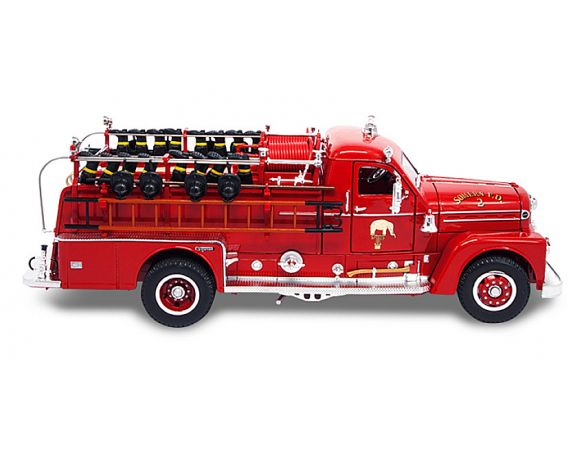 LUCKY DIE CAST LDC20168 SEAGRAVE MODEL 750 1958 FIRE TRUCK 1:24 Modellino