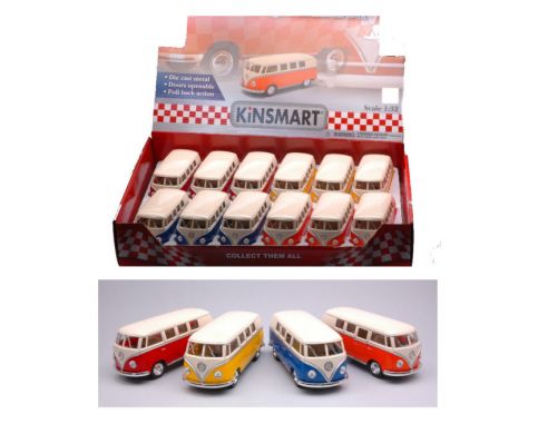 KINSMART KT5377D VW SAMBA BUS cm 12 Modellino