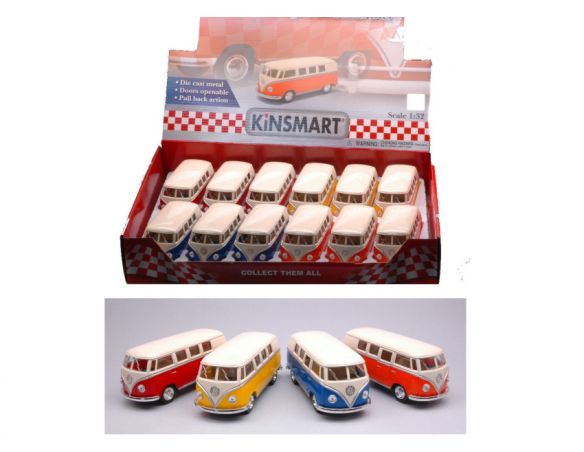 KINSMART KT5377D VW SAMBA BUS cm 12 Modellino