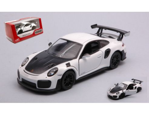 KINSMART KT5408WW PORSCHE 911 RS GT2 RS (991) WHITE/BLACK cm 12 BOX Modellino