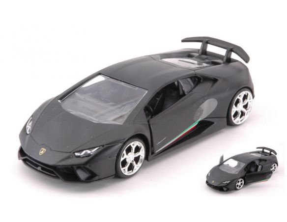 JADA TOYS JADA30105PBK LAMBORGHINI HURACAN PERFORMANTE MATT BLACK cm 12,5 Modellino