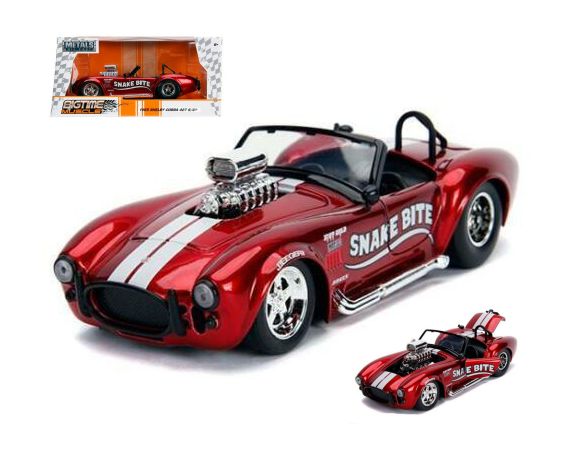 JADA TOYS JADA30705 SHELBY COBRA 427 S/C 1965 SNAKE BITE METALLIC RED 1.24 Modellino