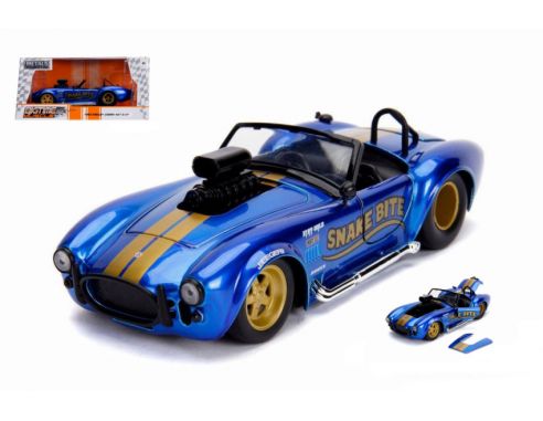 JADA TOYS JADA30706 SHELBY COBRA 427 S/C 1965 SNAKE BITE METALLIC BLUE 1.24 Modellino
