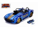 JADA TOYS JADA30706 SHELBY COBRA 427 S/C 1965 SNAKE BITE METALLIC BLUE 1.24 Modellino