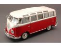 MAISTO MI31956R VW T2 VAN SAMBA 1962 RED W/WHITE ROOF 1:25 Modellino