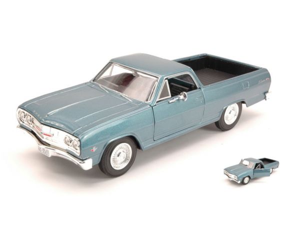 MAISTO MI31977 CHEVROLET EL CAMINO 1965 LIGHT METALLIC BLUE 1:25 Modellino