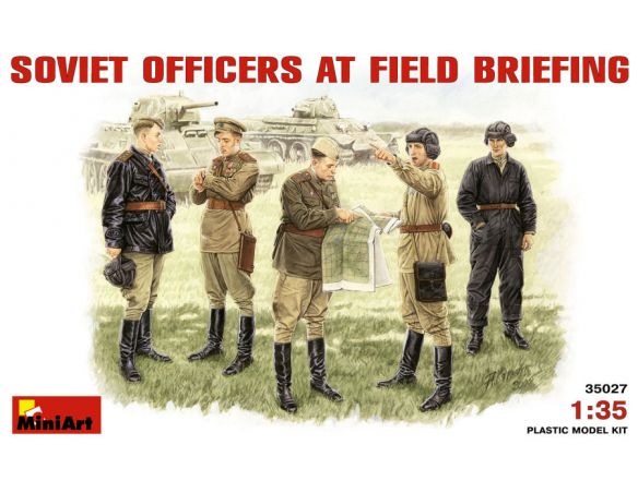 MINIART MIN35027 SOVIET OFFICERS AT FIELD BRIFING KIT 1:35 Modellino