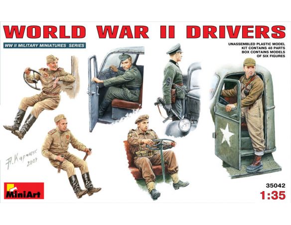 MINIART MIN35042 WORLD WAR II DRIVERS  KIT 1:35 Modellino