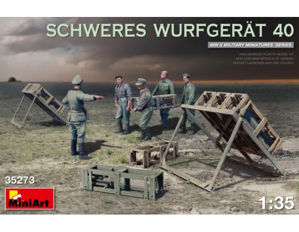 MINIART MIN35273 SCHWERES WURFGERAT 40 KIT 1:35 Modellino