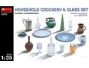 MINIART MIN35559 HOUSEHOLD CROCKERY & GLASS SET KIT 1:35 Modellino