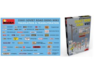 MINIART MIN35601 SOVIET ROAD SIGNS WW2 KIT 1:35 Modellino