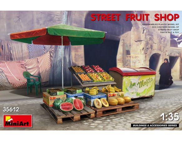 MINIART MIN35612 BANCO FRUTTA STREET FRUIT SHOP KIT 1:35 Modellino