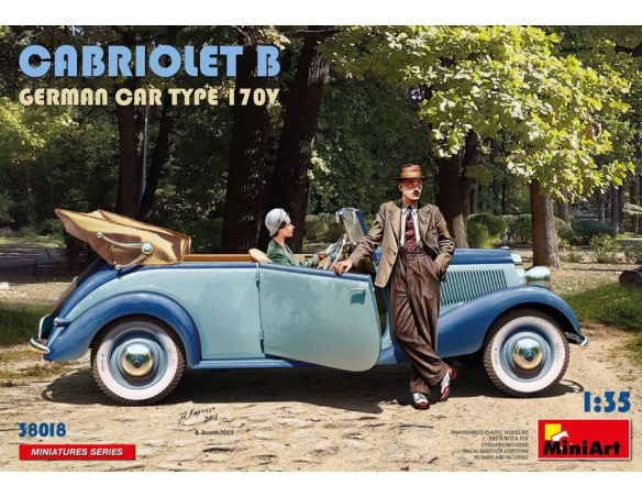 MINIART MIN38018 CABRIOLET B GERMAN CAR TYPE 170V KIT 1:35 Modellino