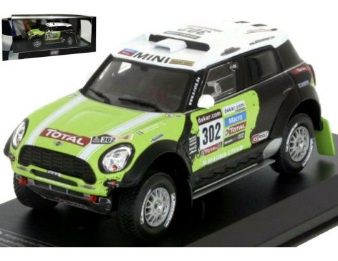 EDITORIA RD27 MINI ALL 4 RACING N.302 DAKAR RALLY PETERHANSEL-COTTRET 1:43 Modellino