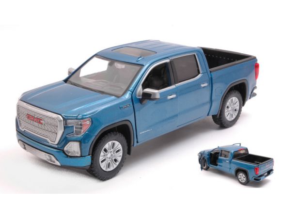 MOTORMAX MTM79362B GMC SIERRA 1500 DENALI CREW CAB 2019 METALLIC BLUE 1:27 Modellino