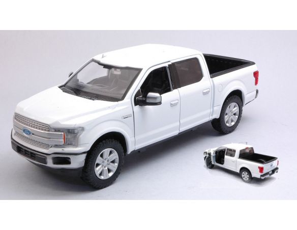 MOTORMAX MTM79363W FORD F-150 LARIAT CREW CAB 2019 WHITE 1:27 Modellino