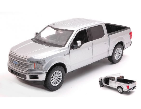 MOTORMAX MTM79364S FORD F-150 LIMITED CREW CAB 2019 SILVER 1:27 Modellino