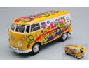 MOTORMAX MTM79575 VW TYPE 2 (T1) 1965 DELIVERY VAN FLOWER POWER 2 YELLOW 1:24 Modellino