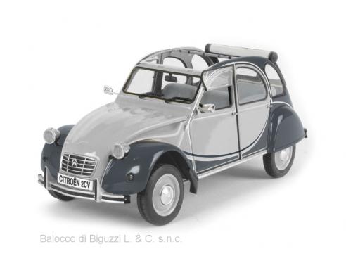 PREMIUMX PR8-004B CITROEN 2CV CHARLESTON GREY/BLACK 1:8 Modellino