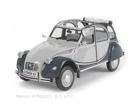 PREMIUMX PR8-004B CITROEN 2CV CHARLESTON GREY/BLACK 1:8 Modellino