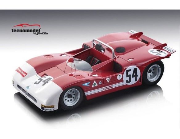 TECNOMODEL TMD1850A ALFA ROMEO T33/3 N.54 WINN.1000 KM BRANDS HATCH 1971 DE ADAM.-PESCAROLO Modellino