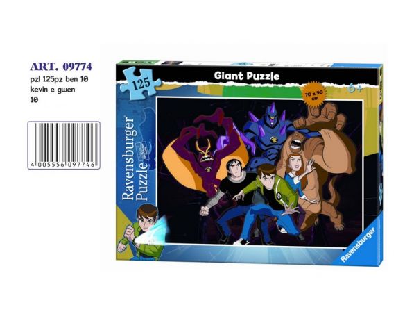 PRODUTTORI VARI VP9774 PUZZLE 125 PZ.BEN 10 KEVIN E GWEN Modellino