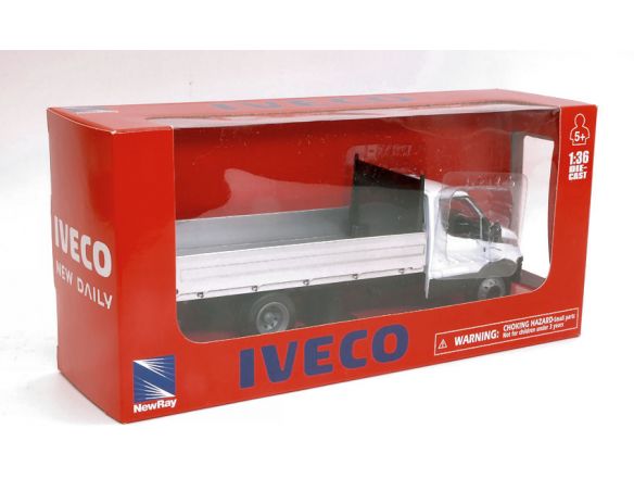 NEW RAY NY15873A IVECO DAILY BIANCO C/CASSONE 1:36 Modellino