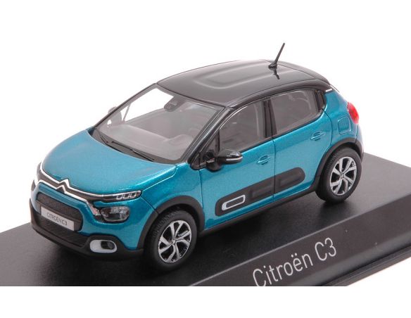 NOREV NV155264 CITROEN C3 2020 BLUE W/BLACK ROOF 1:43 Modellino