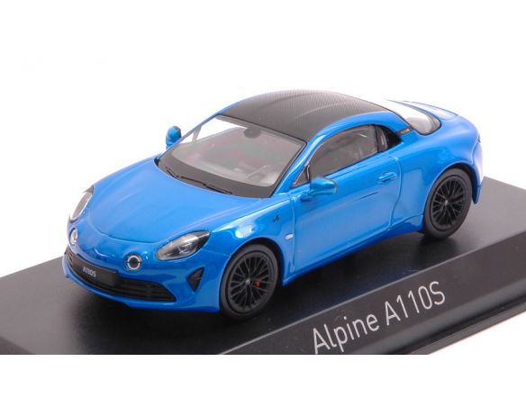 NOREV NV517868 ALPINE A110 S 2019 ALPINE BLUE & CARBON ROOF 1:43 Modellino