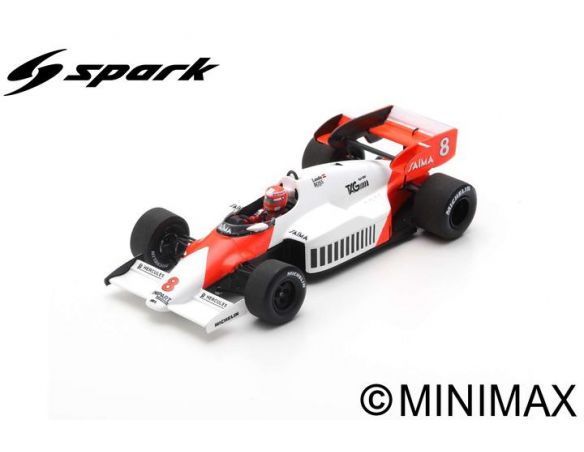 SPARK MODEL S5395 MC LAREN MP4-2 NIKI LAUDA 1984 N.8 WINNER BRITISH GP 1:43 Modellino