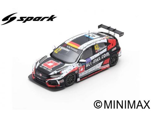 SPARK MODEL SA182 HONDA CIVIC TYPE R TCR N.42 2nd RACE 2 WTCR MACAU 2018 T.SCHEIDER 1:43 Modellino