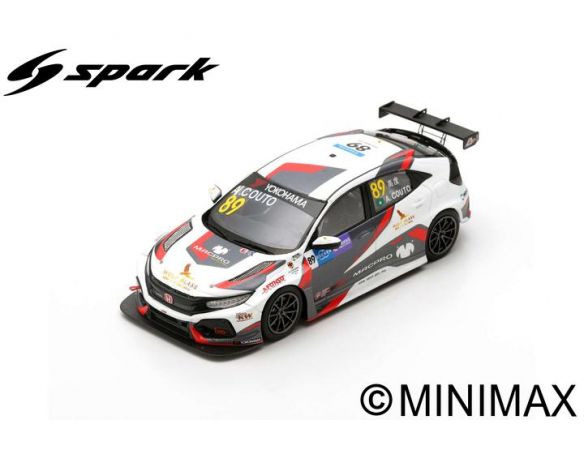 SPARK MODEL SA184 HONDA CIVIC TYPE R N.89 WTCR MACAU GUIA RACE 2018 ANDRE COUTO 1:43 Modellino