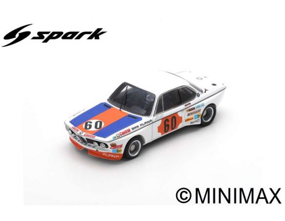 SPARK MODEL SB227 BMW CSL N.60 1000 KM SPA 1973 N.LAUDA-H.STUCK 1:43 Modellino