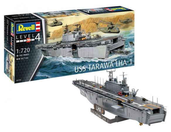 REVELL RV05170 ASSAULT SHIP USS TARAWA LHA-1  KIT 1:720 Modellino