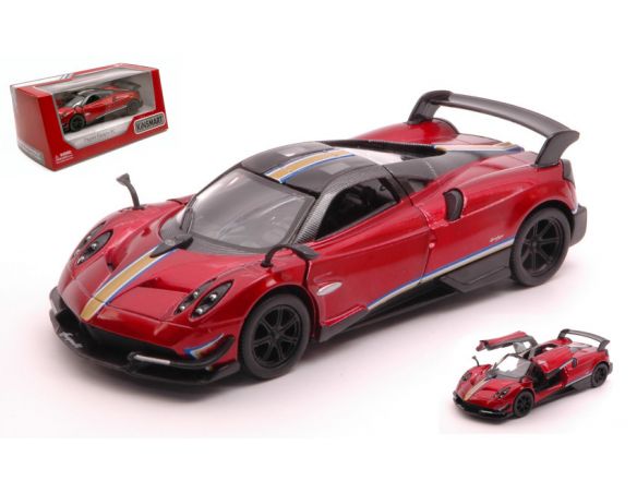 KINSMART KT5400WFR PAGANI HUAYRA BC WITH PRINTING & WING RED cm 12 BOX Modellino
