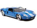 JADA TOYS JADA97177 FORD GT 2005 FAST & FURIOUS BLUE W/WHITE STRIPES 1:24 Modellino