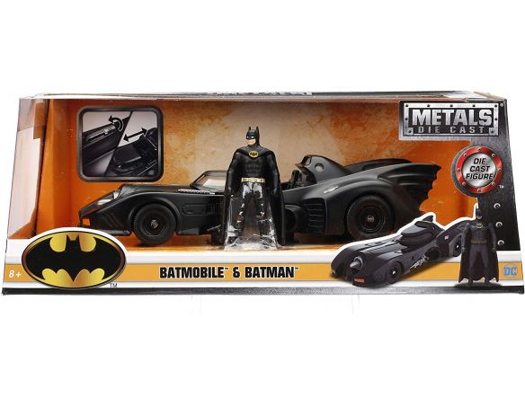 Jada 98260 Batman Batmobile del 1989 con figura Die-cast 1:24 Modellino