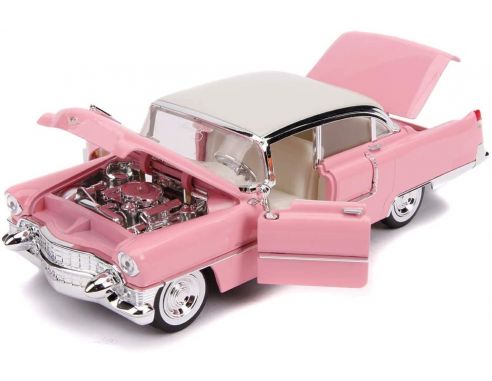 JADA TOYS JADA31007 CADILLAC FLEETWOOD 1955 W/ELVIS PRESLEY 1:24 Modellino