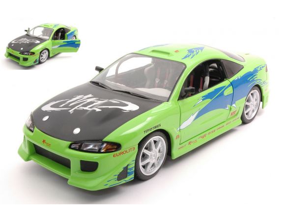 GREENLIGHT GREEN19039 BRIAN'S MITSUBISHI ECLIPSE 1995 FAST & FURIOUS 1:18 Modellino