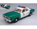 GREENLIGHT GREEN84101GR DODGE MONACO METROPOLITAN POLICE THE TERMINATOR 1984 GREEN VERS.1:24 Modellino
