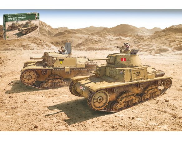 ITALERI IT15768 M13/40 - M14/41e SEMOVENTE KIT 1:56 Modellino