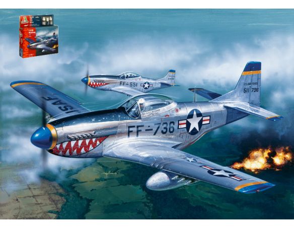 ITALERI IT71086 F51 D MUSTANG MODEL SET KIT 1:72 Modellino