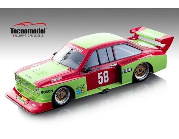 TECNOMODEL TMD18172D FORD ESCORT II RS TURBO ZAKSPEED DRM N.58 ZOLDER W.P.1980 BOLLER 1:18 Modellino