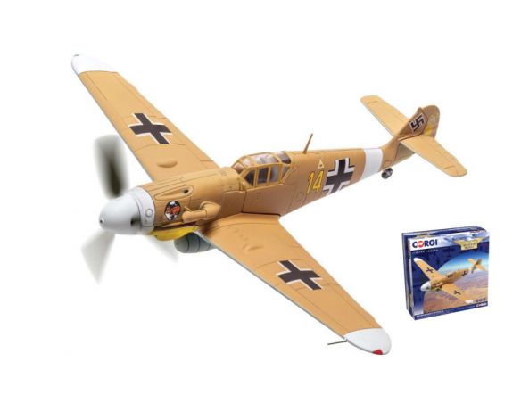 CORGI AA27109 MESSERSCHMITT BF109G-2 ASSO DELLA LUFTWAFFE HANS JOACHIM MARSEILLE 1:72 Modellino