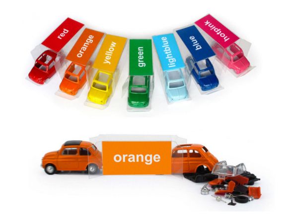 BRUMM BMSET2020 COLLEZIONE ARCOBALENO 7 MODELLI FIAT 500 DA MONTARE Modellino