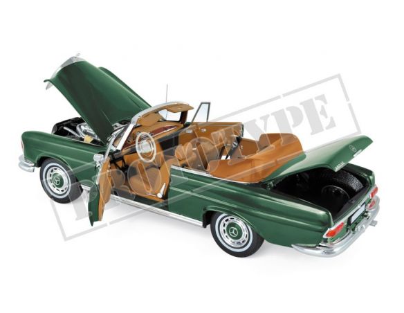 NOREV NV183434 MERCEDES 280 SE 3.5 CABRIOLET 1969 GREEN METALLIC 1:18 Modellino